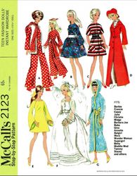 Barbie clothes Patterns Mc Calls 2123 PDF