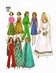 Barbie clothes Patterns Simplicity 8281 PDF