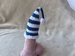 Cock sock blue elf hat. Christmas gift for him