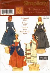 PDF Copy Simplicity 5913 The Museum Collection Patterns For Fashion Dolls 11 1\2 inch