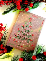 Christmas cross stitch pattern PDF A VERY MERRY CHRISTMAS TREE by CrossStitchingForFun Instant Download