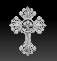 3D Model STL file Cross on a tombstone for cutting on a CNC machine