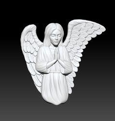 3D STL Model for CNC Router Aspire Artcam 3D Printer Engraver Carving Milling. Tombstone Praying Angel