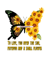 Butterfly, sunflower, sublimation, motivation, quote, life
