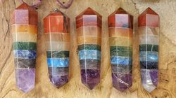 Seven Chakra Double Terminated Points - Crystal Points