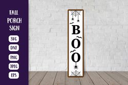 Halloween Porch Sign SVG. Boo Vertical Front Sign