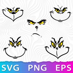 Grinch Face SVG