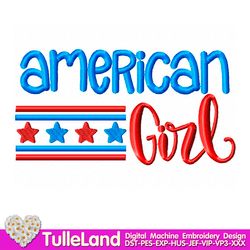 American Girl Machine embroidery design