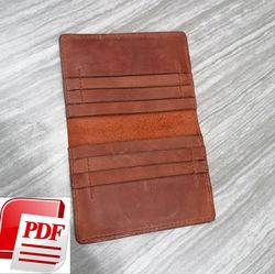 Leather Wallet Pattern - PDF Leather Wallet - wallet card holder
