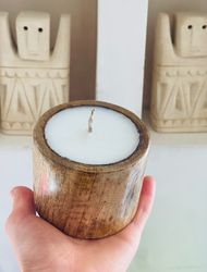 Wooden Candle, Decorative Candle, Candle Holder, Bali Candle