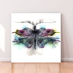 Butterfly Mandala Wall Art Print, Printable Boho Abstract Art, Digital Download, Living Room Wall Art, Bedroom, Entryway