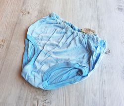 Soviet womens blue panties vintage - 1991 Russian ladies lingerie retro underwear