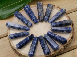 sodalite crystal double terminated crystal grid