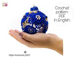 Christmas ball 6 crochet pattern , Christmas crochet pattern , crochet ball pattern , crochet pattern , Irish Crochet