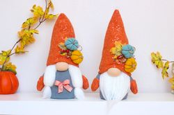 Fall Gnome with pumpkin