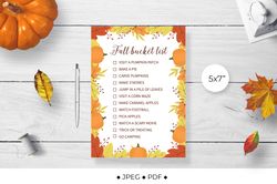 Fall Bucket List, Funny Autumn Planner.
