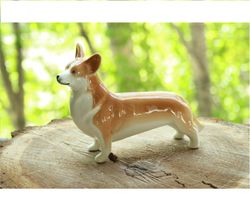 figurine corgi ceramics handmade, statuette souvenir russianartdogs