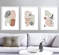 Abstract Poster Set of 3 Prints Scandinavian Print Large Modern Art Instant Download Home Wall Art Abstract Pictures