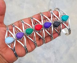 Assorted Crystal Handmade Adjustable Bangle Bracelet Jewelry, Assorted Adjustable Bangle, Wholesale Lot For Bulk Sale