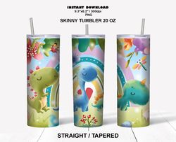 Sublimation Tumbler Designs / SEAMLESS / STRAIGHT & TAPERED 20 oz - DINO - 1