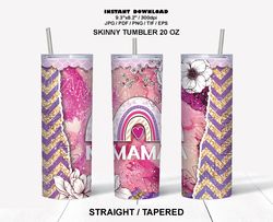 Sublimation Tumbler Designs / SEAMLESS / STRAIGHT & TAPERED 20 oz - MAMA - 1