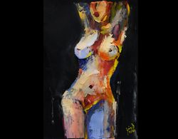 Nude painting, Erotic Nudity, Naked Woman, Original Art, Erotic Art, Erotic painting