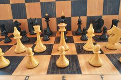 Russian vintage chess pieces set - Soviet chessmen Queens Gambit similar style