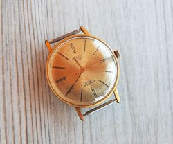 Poljot de luxe Soviet gold plated mens watch 23 jewels - Russian mechanical wrist watch vintage