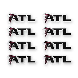 Atlanta Falcons Stickers Set of 12 by 3 inches Die Cut Vinyl Decal Football Car Window Wall Outdoor Indoor