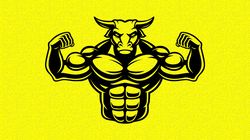 Bodybuilder Gym Fitness Crossfit Coach Sport Muscles Ferocious Bull Wall Sticker Vinyl Decal Mural Art Decor