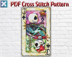 Jack Skellington Cross Stitch Pattern / Nightmare Before Christmas Cross Stitch Pattern / Halloween Cross Stitch Pattern