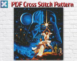Star Wars Cross Stitch Pattern / Darth Vader Cross Stitch Pattern / Yoda Cross Stitch Pattern / Space Movie Cross Stitch