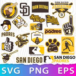 San Diego Padres Bundle SVG, San Diego Padres Logo SVG, MLB Padres, San Diego Padres SVG Cricut, Padres PNG