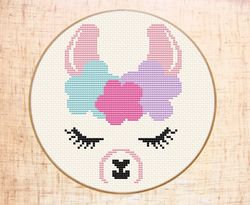 Cute llama cross stitch pattern Funny cross stitch PDF