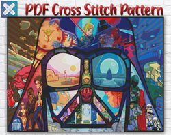 Star Wars Cross Stitch Pattern / Darth Vader Cross Stitch Pattern / Yoda Movie PDF Cross Stitch Chart / Instant Chart
