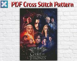 Game Of Thrones Cross Stitch Pattern / Dragon Cross Stitch Pattern / King Of Direwolves PDF Cross Stitch Chart / Instant