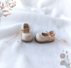 Paola Reina shoes pale pink color, Shoe for 13 inch dolls, Handmade shoes for Paola Reina, Genuine Leather Doll footwear