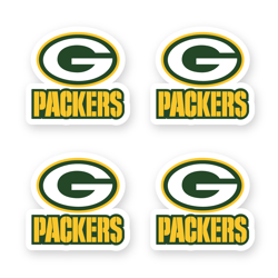 Green Bay Packers Logo Sticker Set of 4 by 3 inches Car Window Laptop Football Team Decal Case NFL