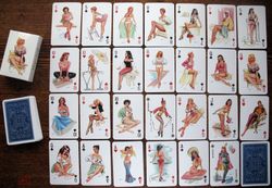Playing cards "Darling", Pinup, color drawings of girls Reprint