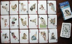 Playing cards "Al Moore", pin-up