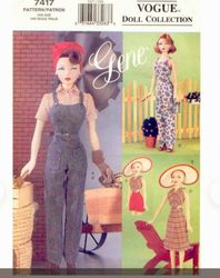 PDF Copy Vogue 7417 Patterns Clothes for Dolls 15 1\2 inch and Fashion Dolls
