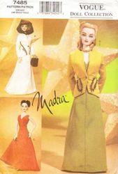 PDF Copy Vogue 7485 Patterns Clothes for Dolls 15 1\2 inch and Fashion Dolls