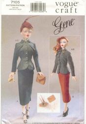 PDF Copy Vogue 7105 Patterns Clothes for Dolls 15 1\2 inch and Fashion Dolls