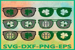 Clover Glasses SVG, St Patrick's Day SVG, Clover Svg
