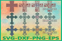 Cross Svg, Cross Mandala Svg, Zentangle svg, Cross Monogram