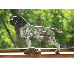 Figurine Wirehaired Pointing Griffon Statuette griffs Korthals Griffon made of wood