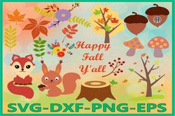 Autumn Svg, Fall svg, Forest Animals Svg, Happy Fall y'all