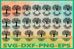 Family Tree Split SVG, Tree SVG, Tree Monogram Svg