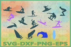 Surfing Svg, Surfing png, eps, svg, dxf, Surfing Clipart