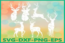 Deer Grunge Svg, Deer Distressed SVG Files, Deer Print